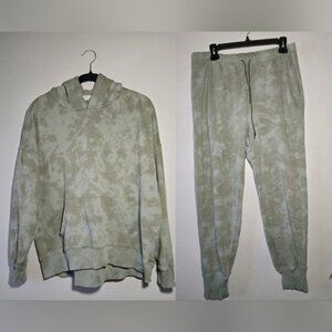 Aerie Tie-Dye Hoodie & Joggers Lounge Set – Size Medium – Sage Green